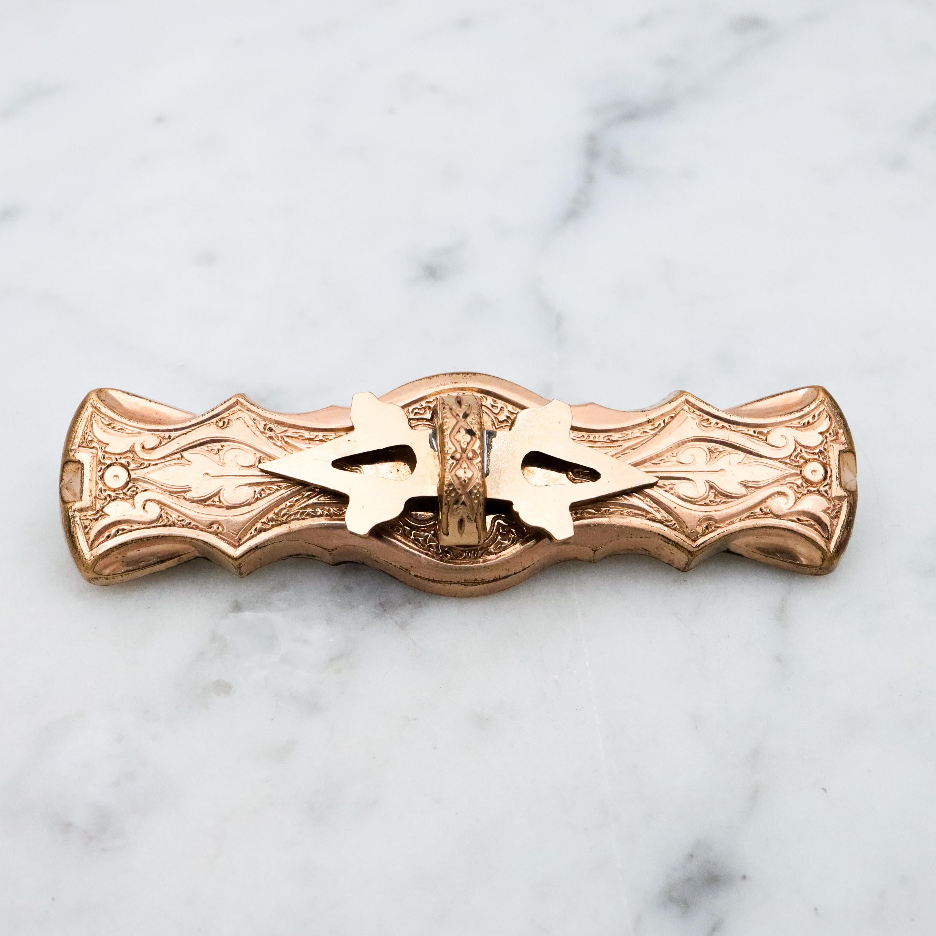 Antique Victorian gold filled bar pin