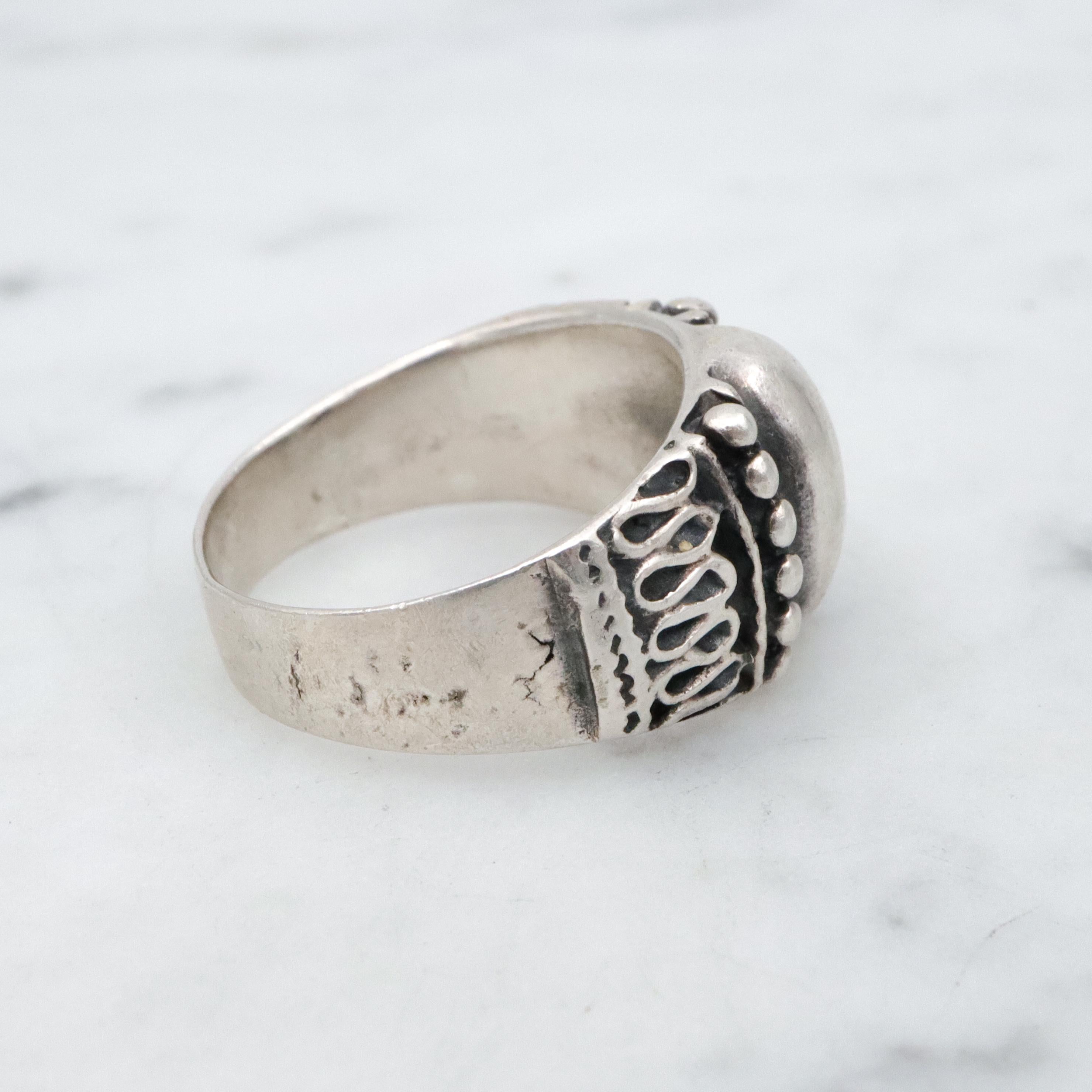 Vintage sterling cigar band style ring, size 6