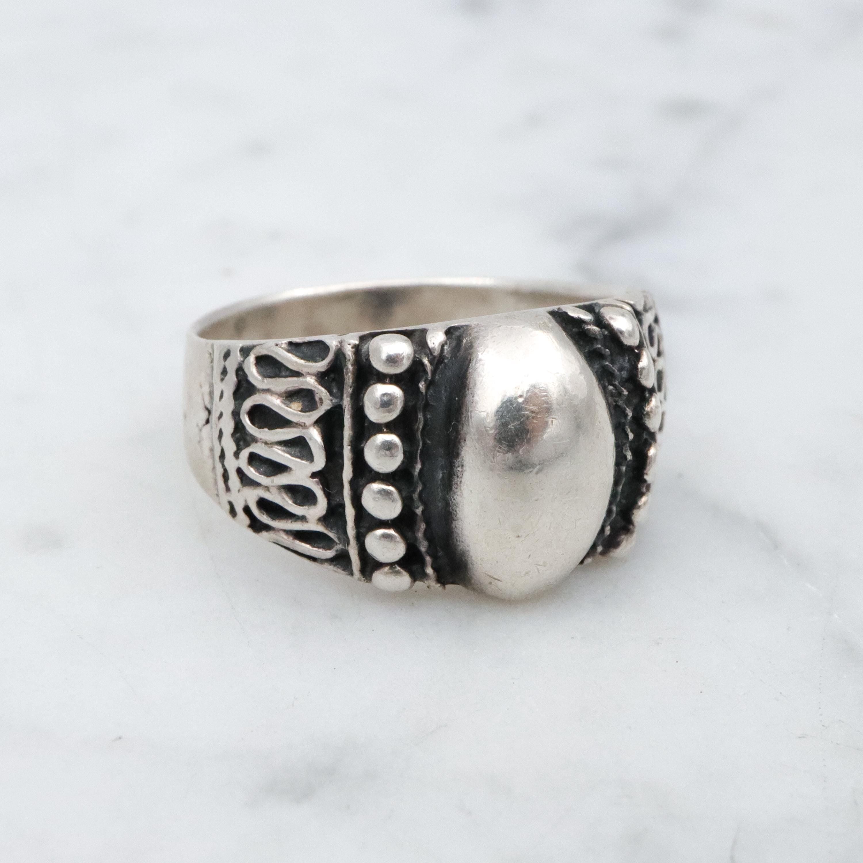 Vintage sterling cigar band style ring, size 6
