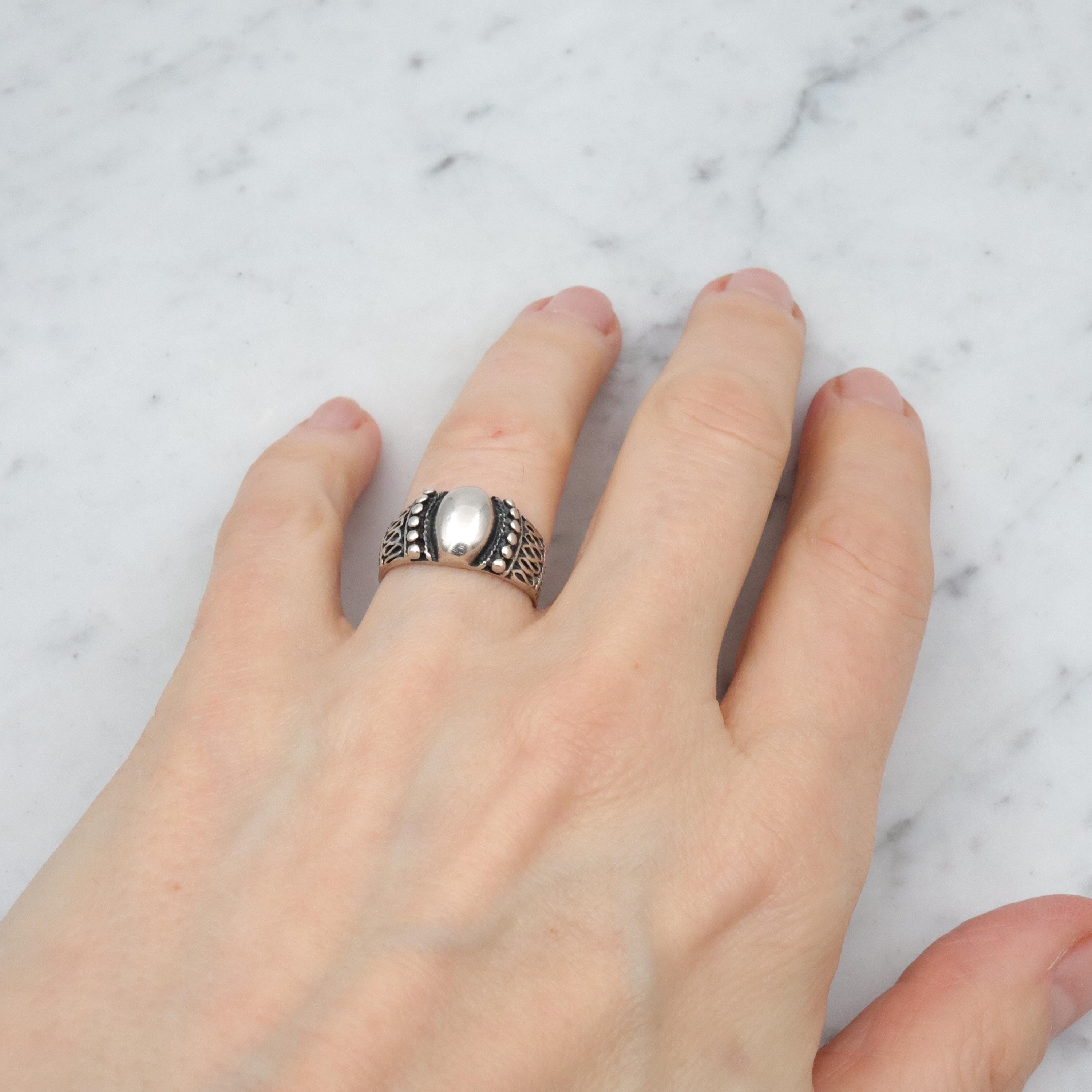 Vintage sterling cigar band style ring, size 6