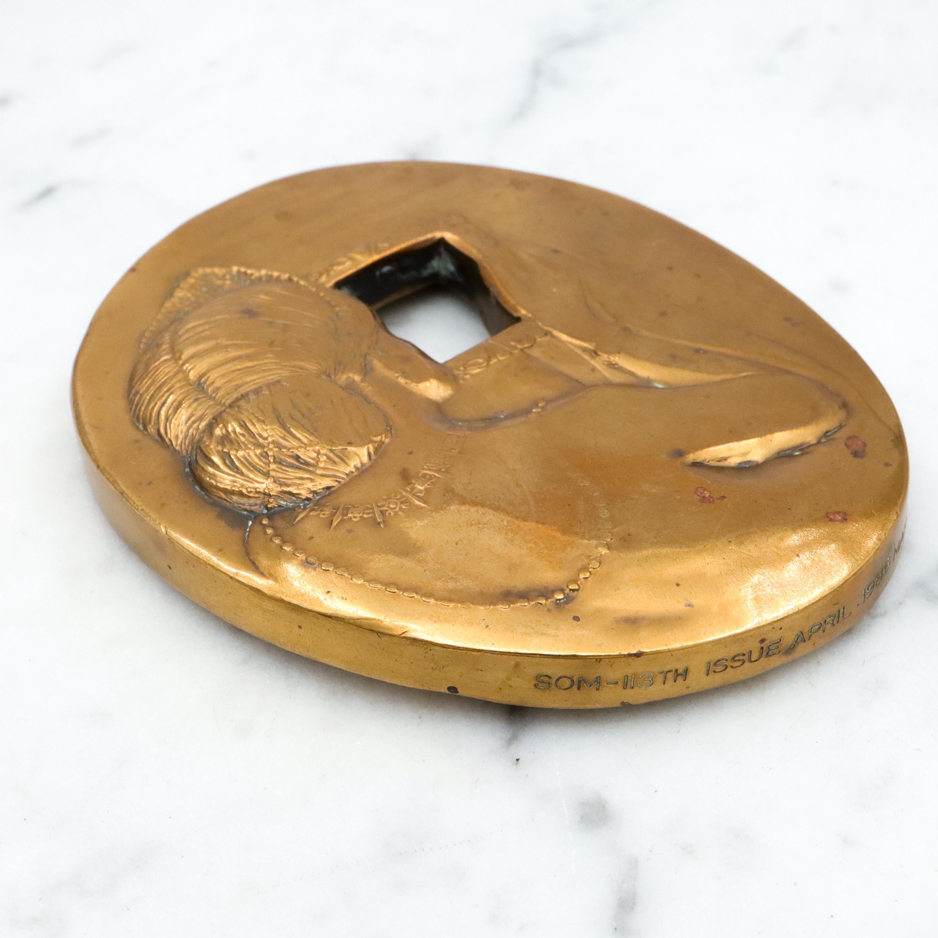 1986 Society of Medalists "Vanitas" bronze medal by Marika Somogyi