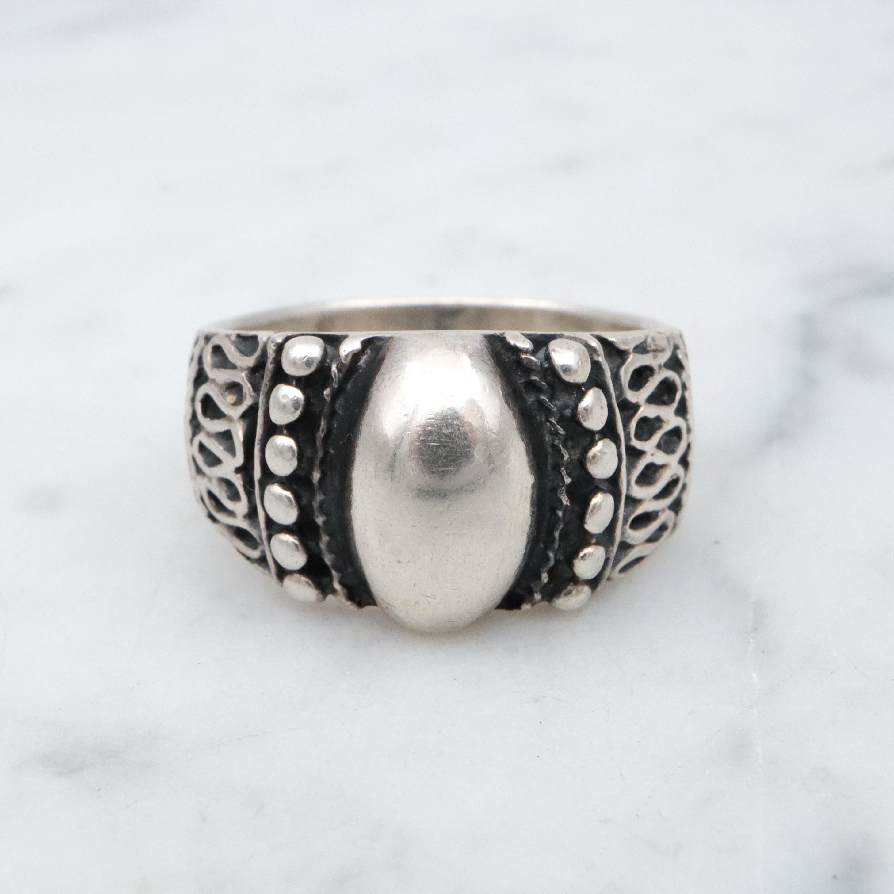 Vintage sterling cigar band style ring, size 6