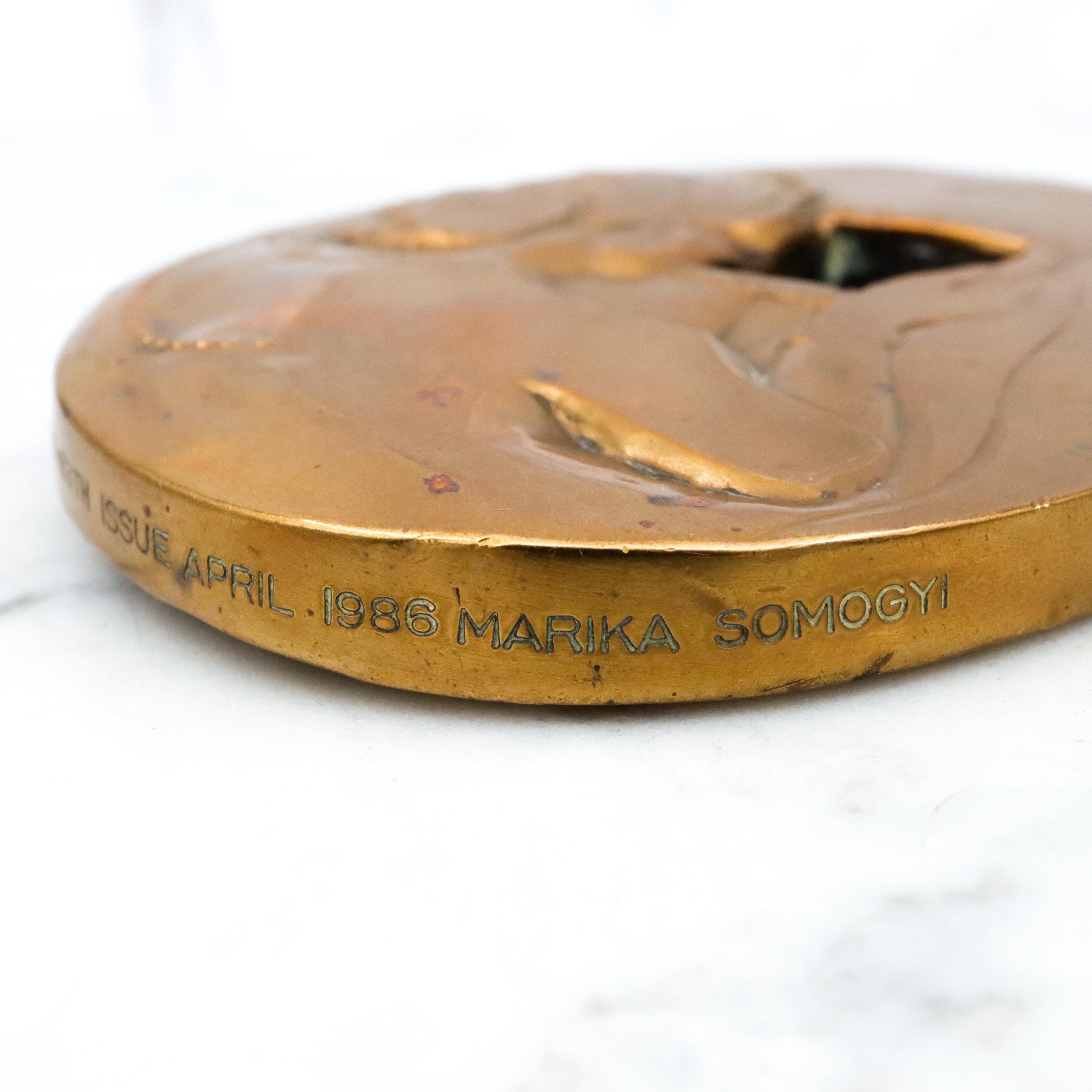 1986 Society of Medalists "Vanitas" bronze medal by Marika Somogyi