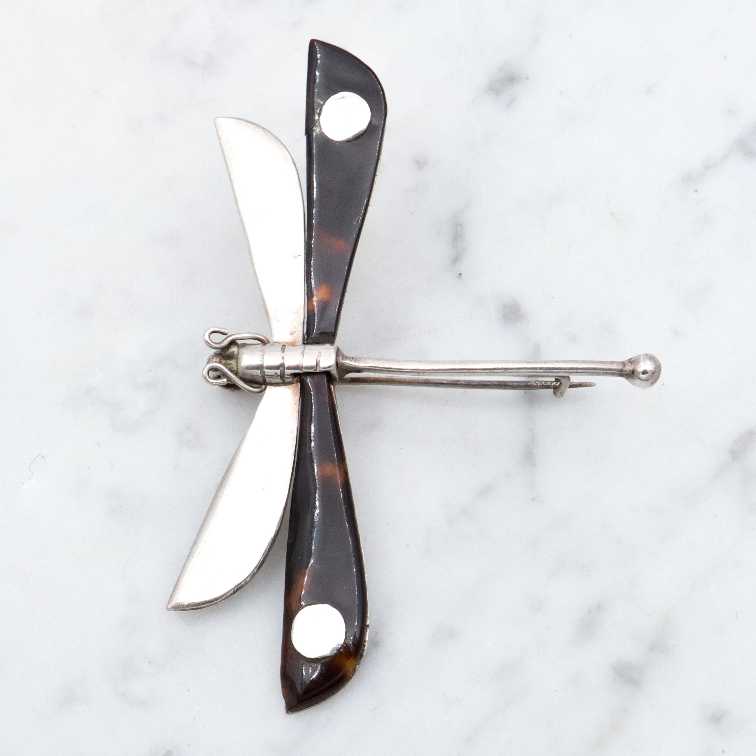 1950s William Spratling Taxco sterling dragonfly brooch