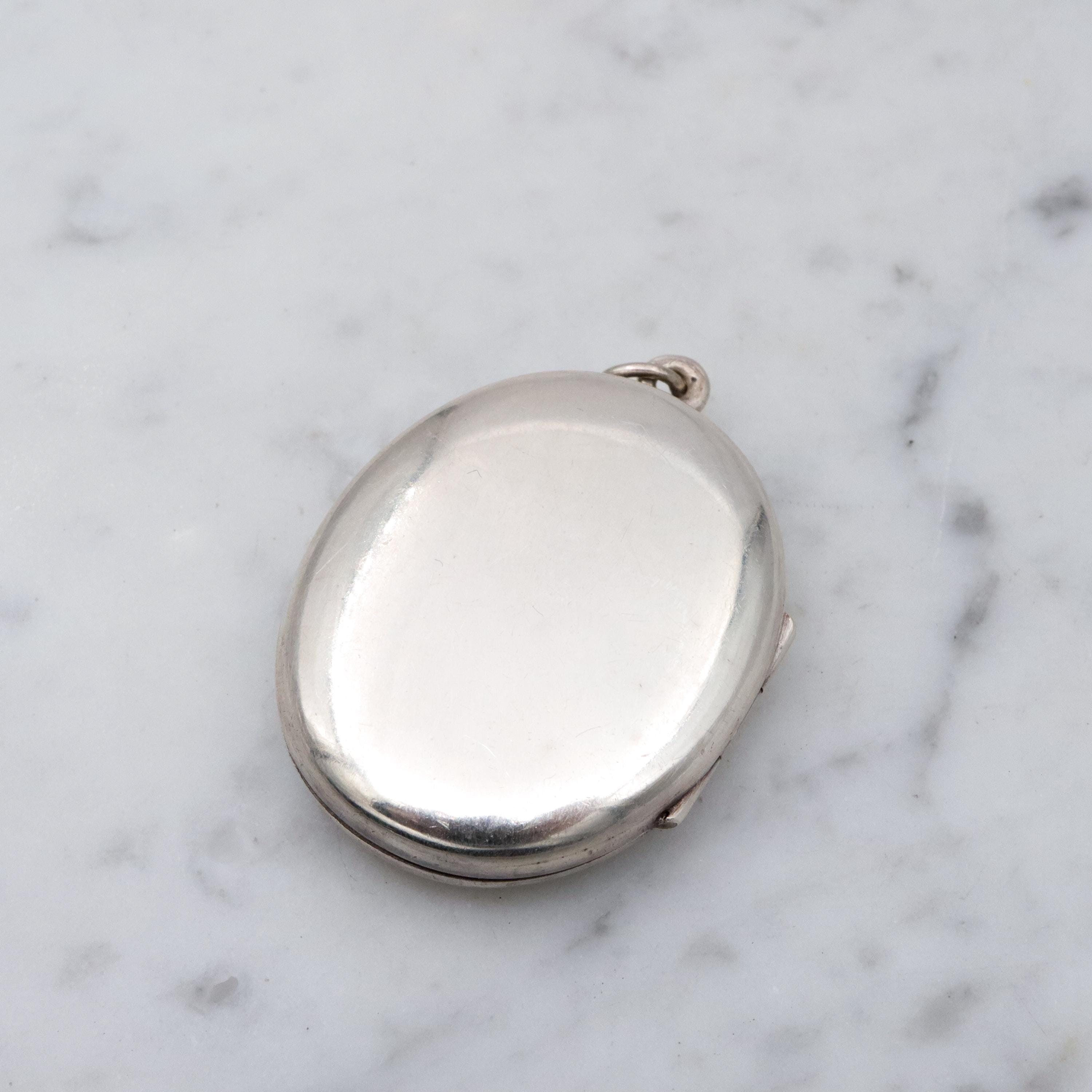 Antique Victorian sterling anchor locket pendant