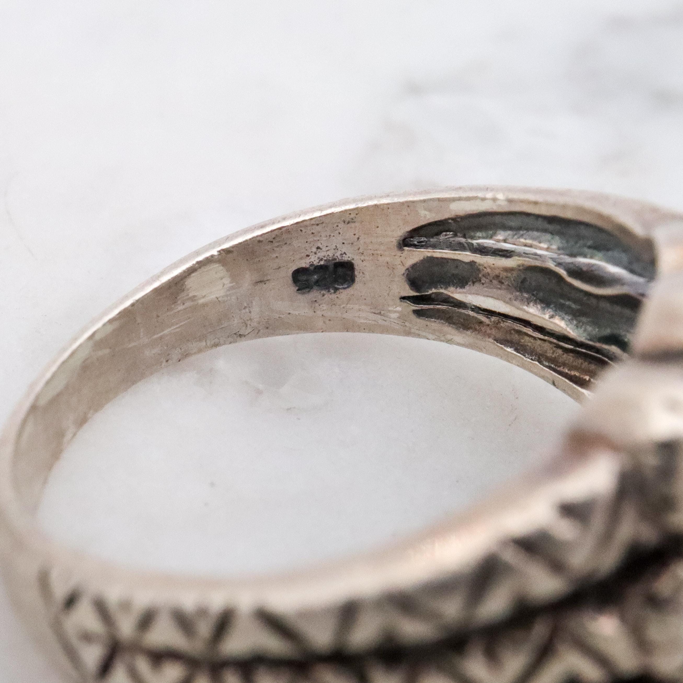 Vintage sterling opal ring, size 5.5