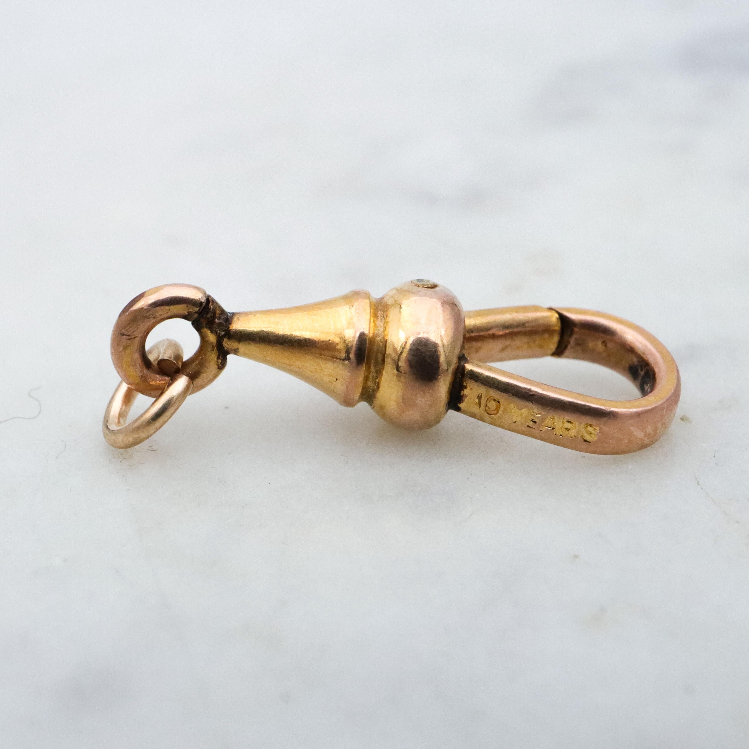 Antique Victorian gold filled dog clip clasp