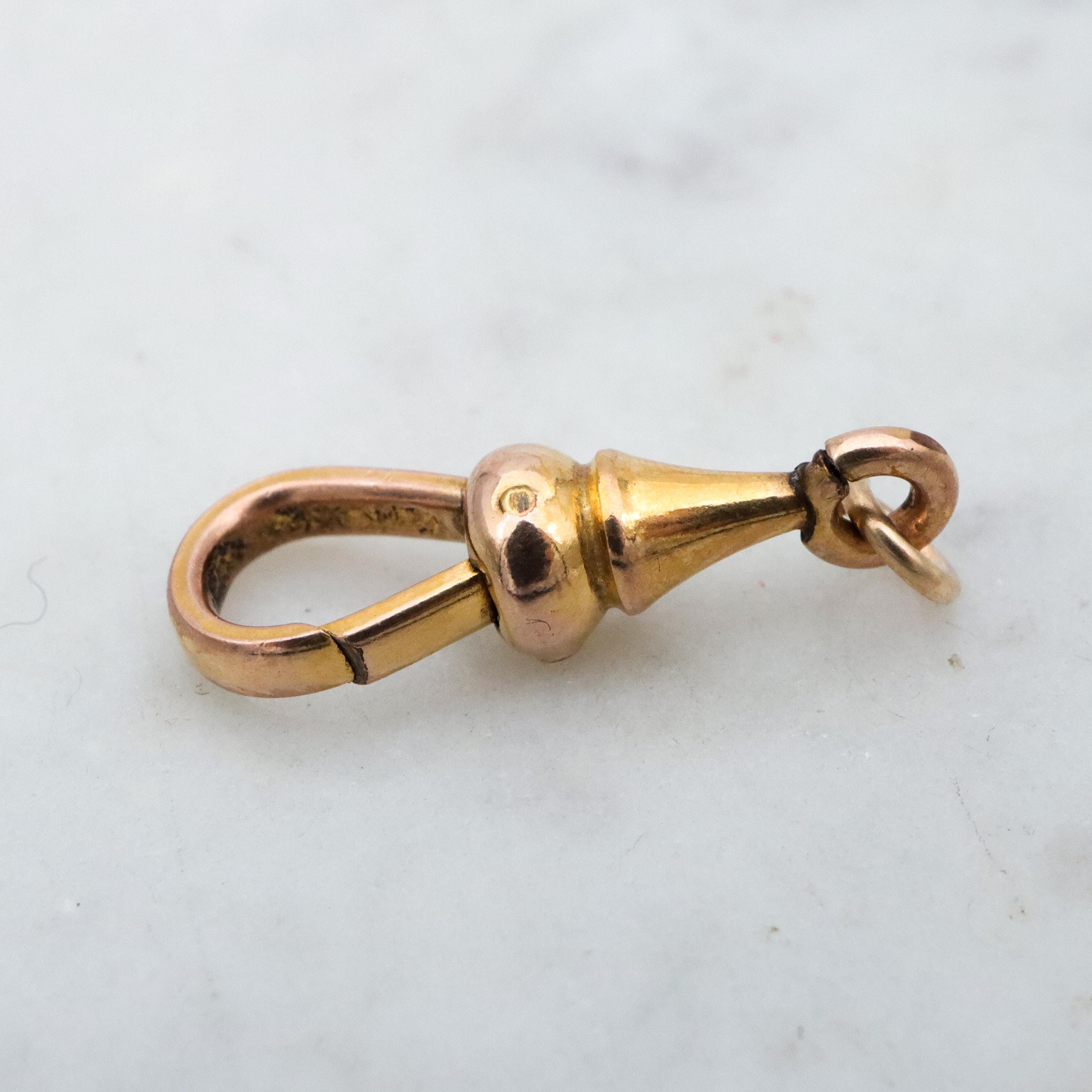 Antique Victorian gold filled dog clip clasp