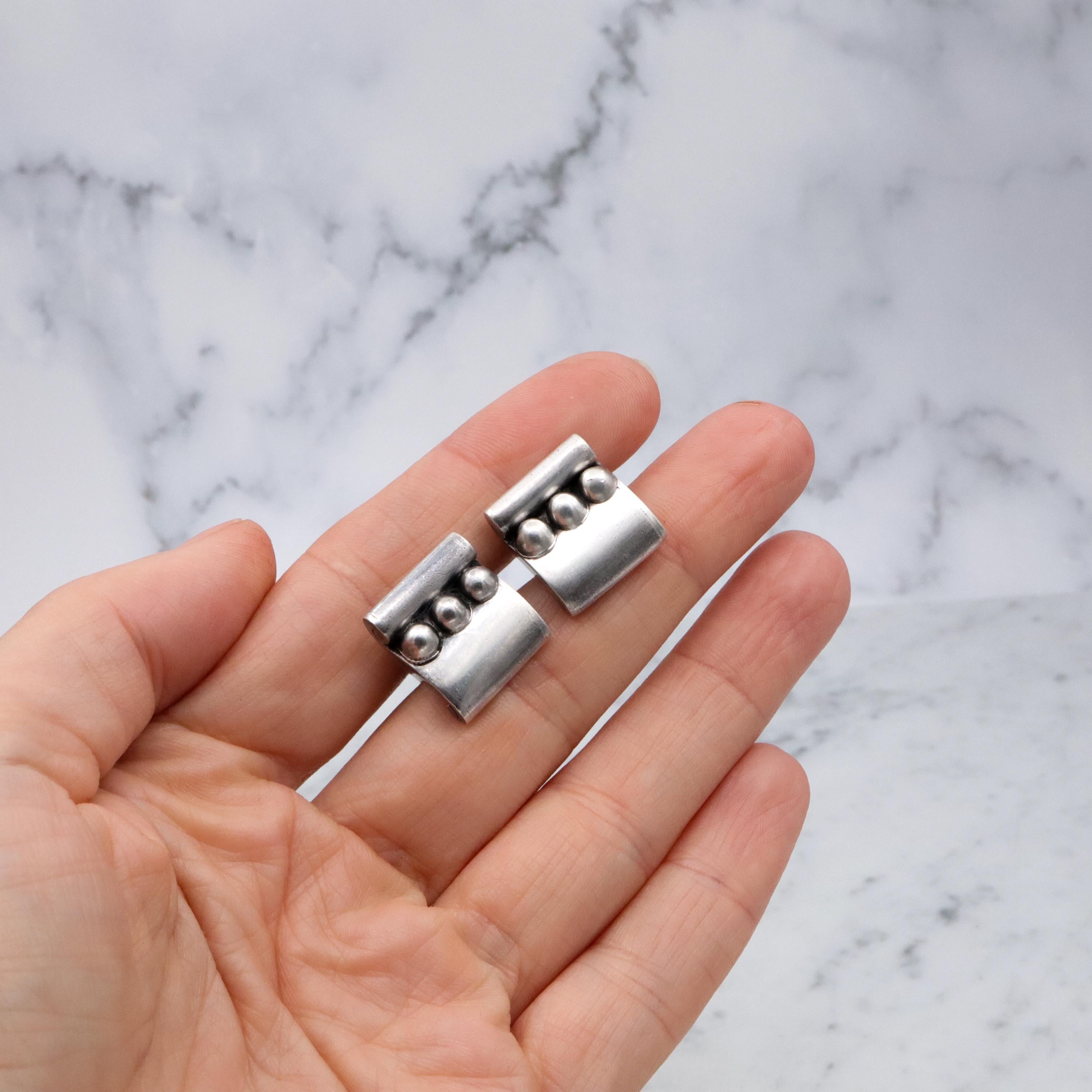 MCM Hector Aguilar Mexican sterling cuff links