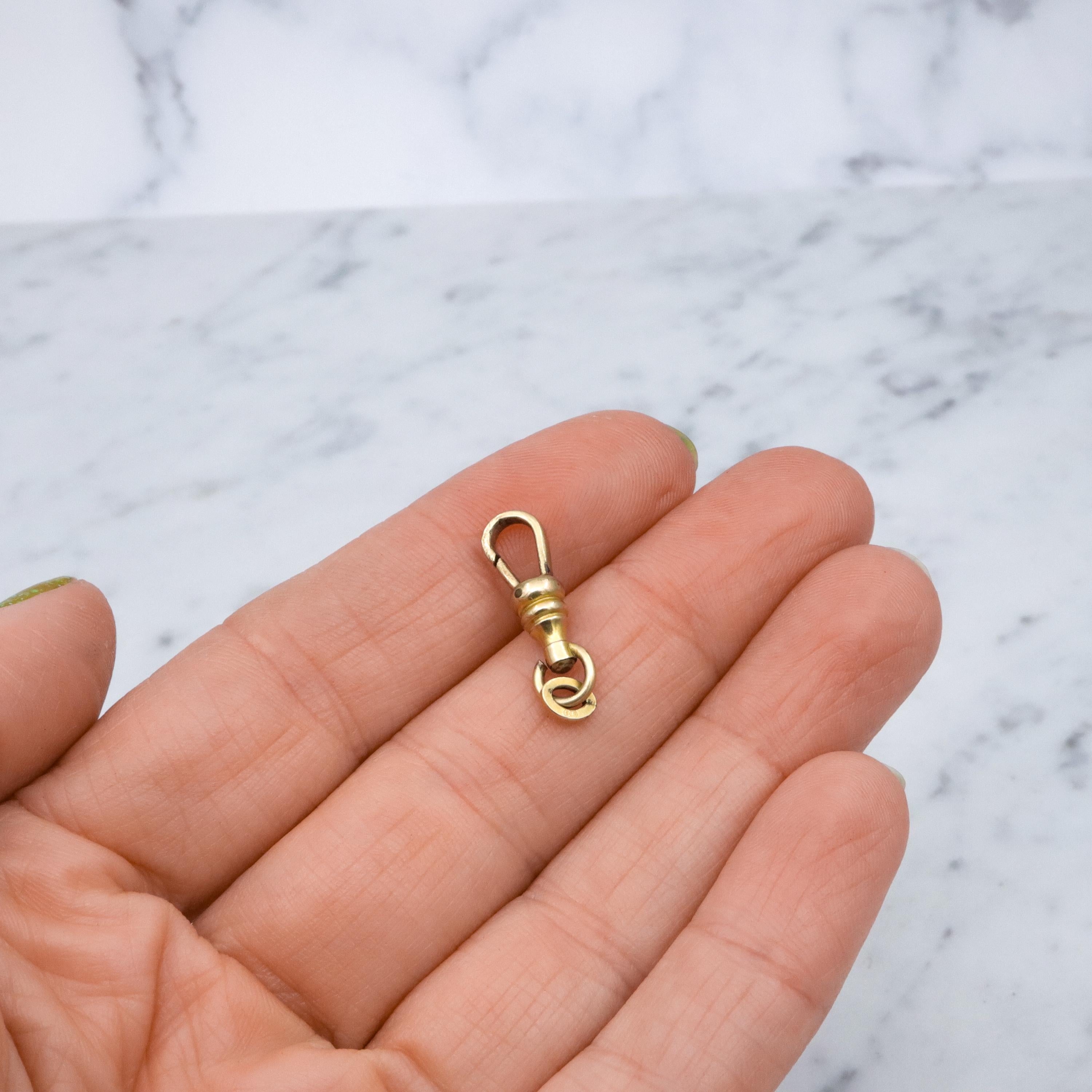 Antique Victorian gold filled dog clip clasp