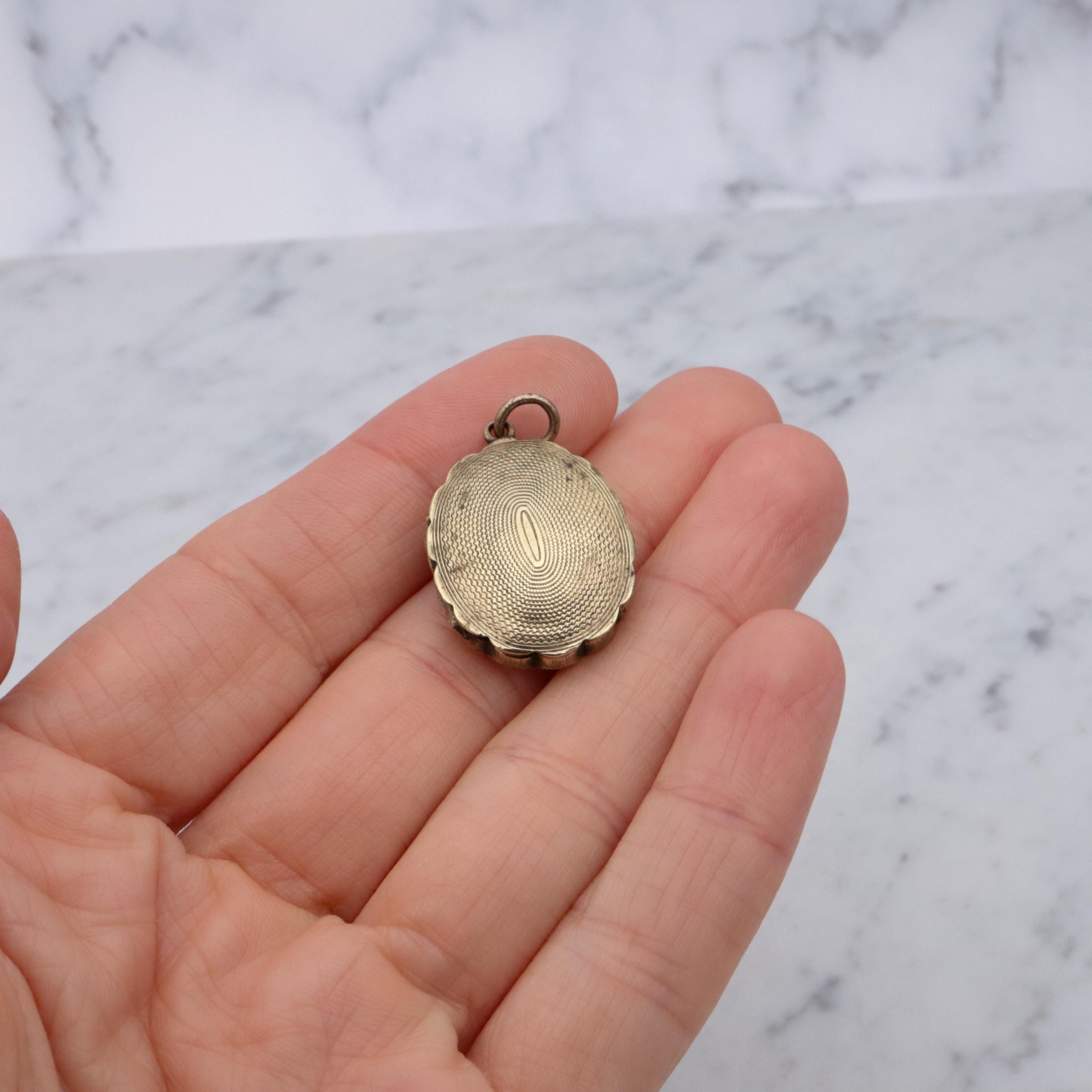 Victorian gold filled oval hair locket